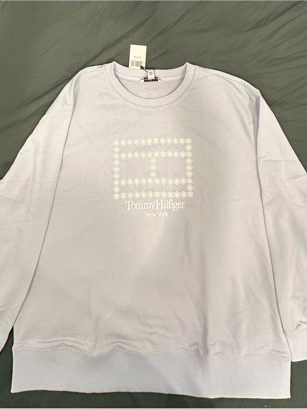 Tommy Hilfiger Pale Blue Floral Logo Sweatshirt